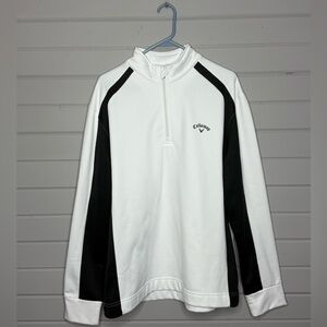 Callaway White Fleece-Lined Pullover